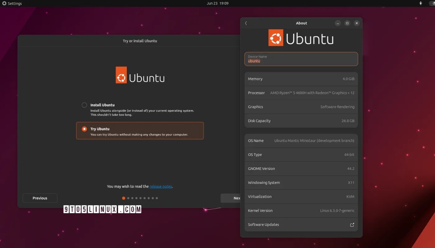 Ubuntu 23.10（Mantic Minotaur）现在由Linux内核6.3提供支持