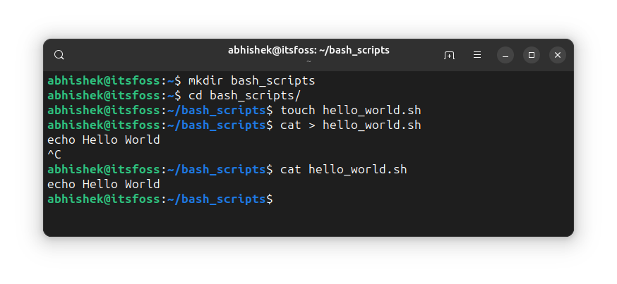 Bash 基础知识系列 #1：创建并运行你的第一个 Bash Shell 脚本