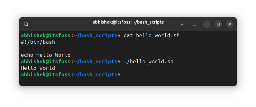 Bash 基础知识系列 #1：创建并运行你的第一个 Bash Shell 脚本