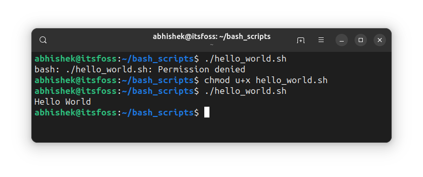 Bash 基础知识系列 #1：创建并运行你的第一个 Bash Shell 脚本