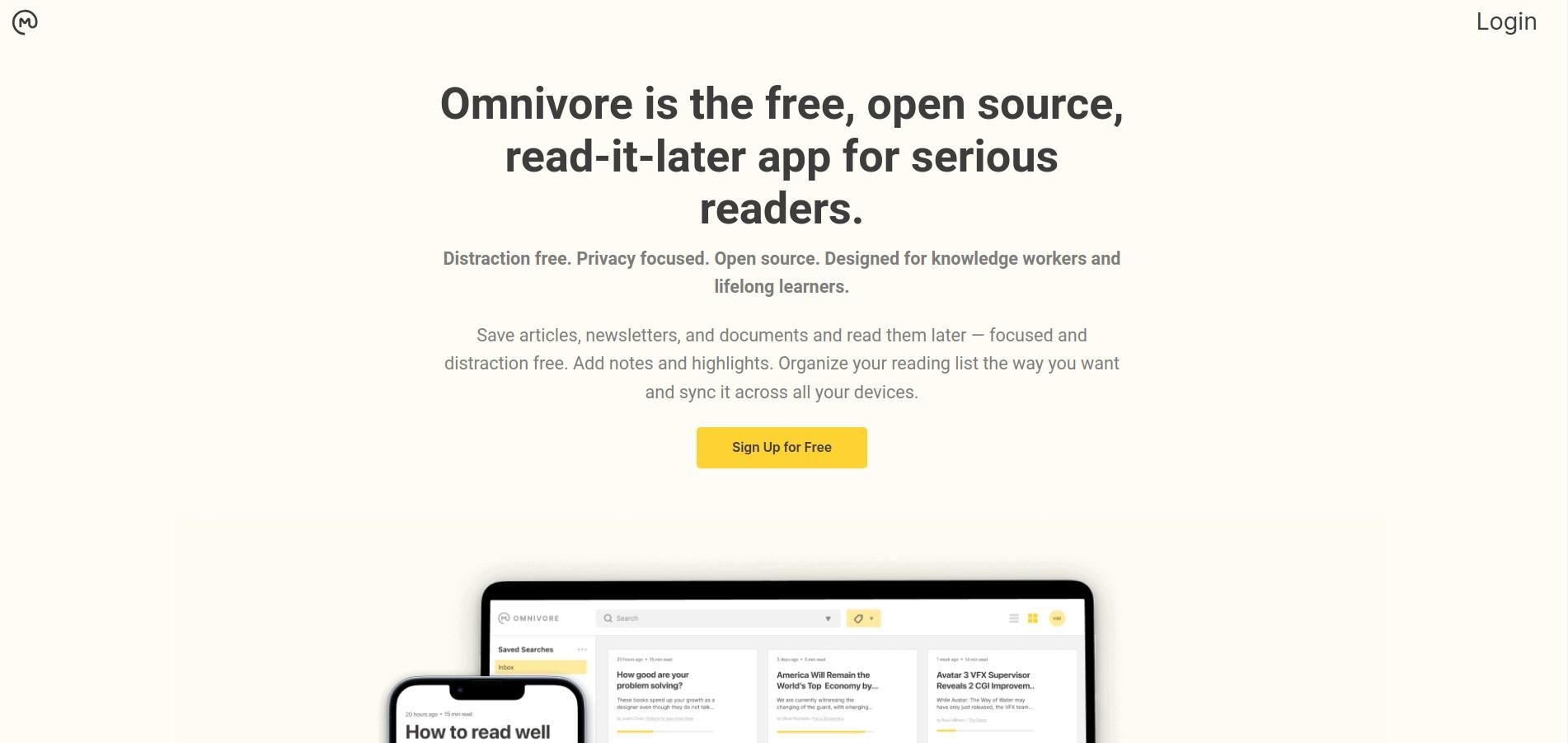 Omnivore：一个类似 Pocket 的开源稍后阅读应用