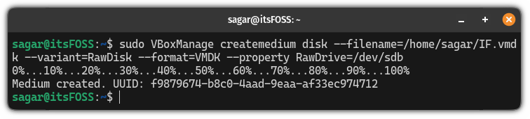 在 Linux 的 VirtualBox 中从 USB 驱动器启动