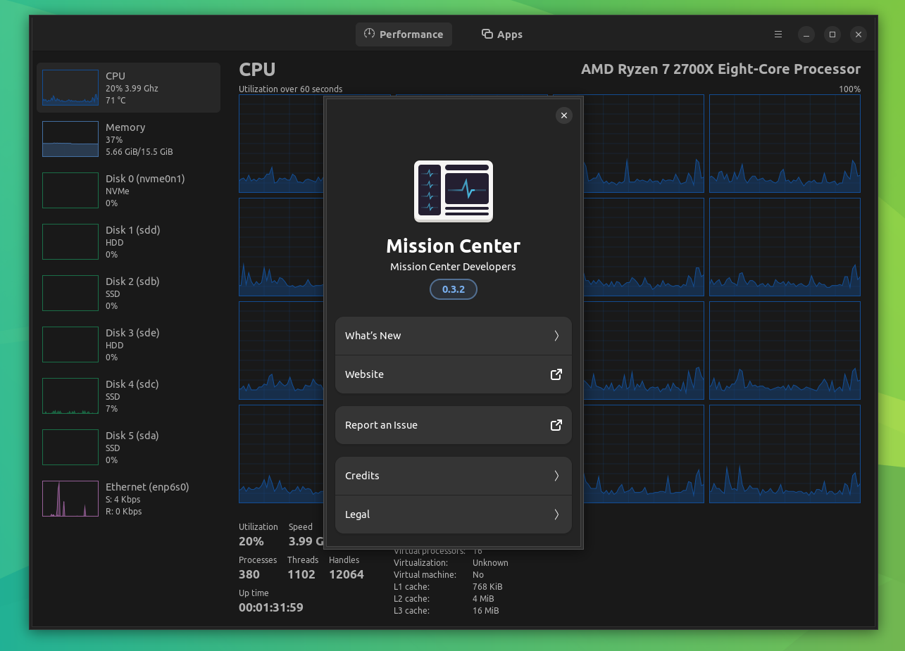 任务中心：一款流畅的 Linux 系统监控应用