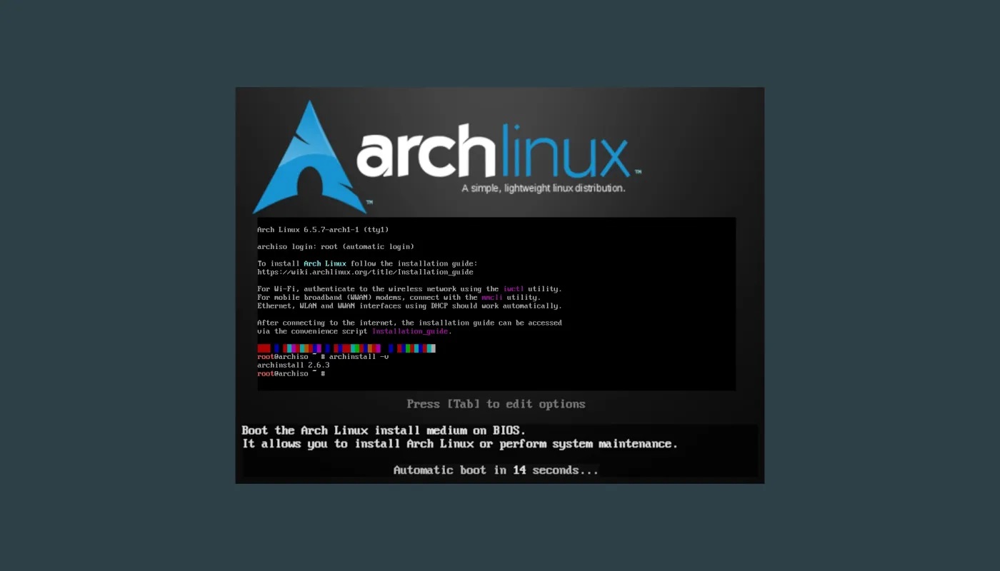 Arch Linux 2023 年 10 月 ISO 版带来 Linux 6.5 和安装程序改进