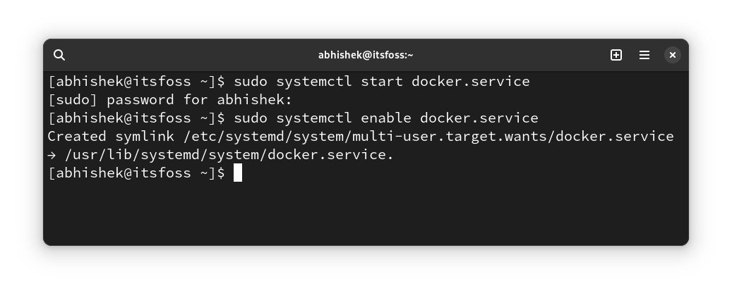 在 Arch Linux 上安装 Docker