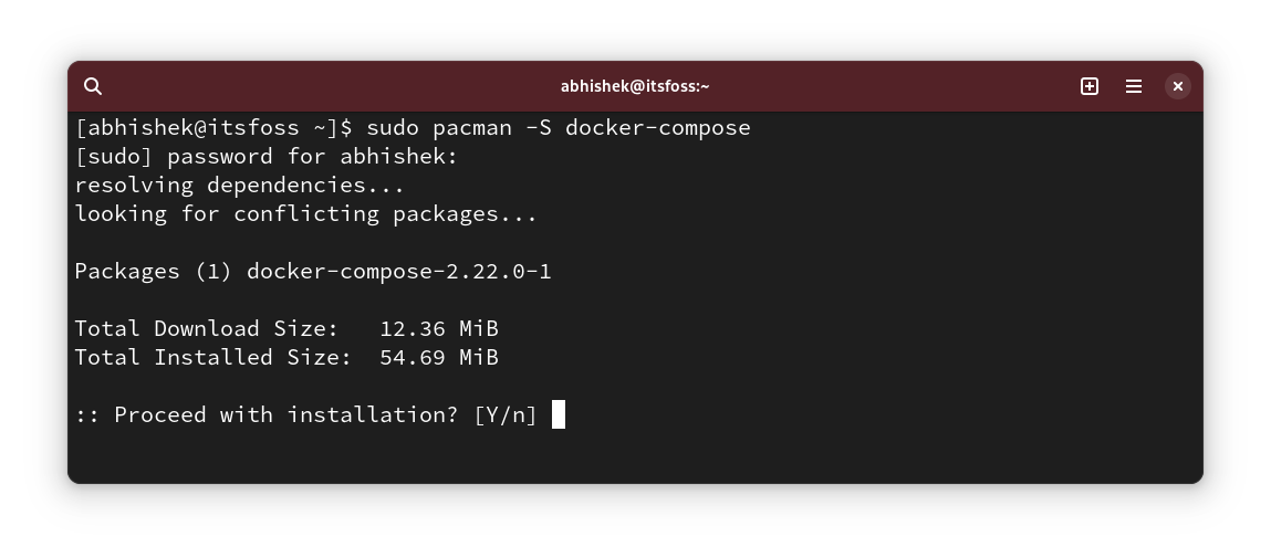 在 Arch Linux 上安装 Docker