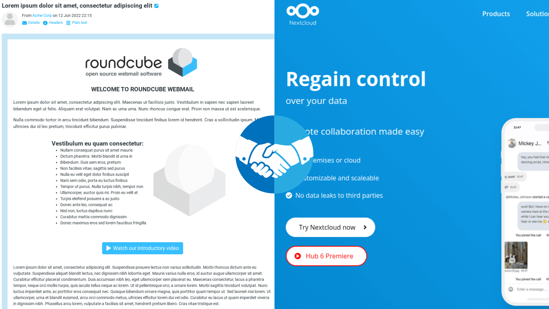 开源网页邮箱服务 Roundcube 加入 Nextcloud