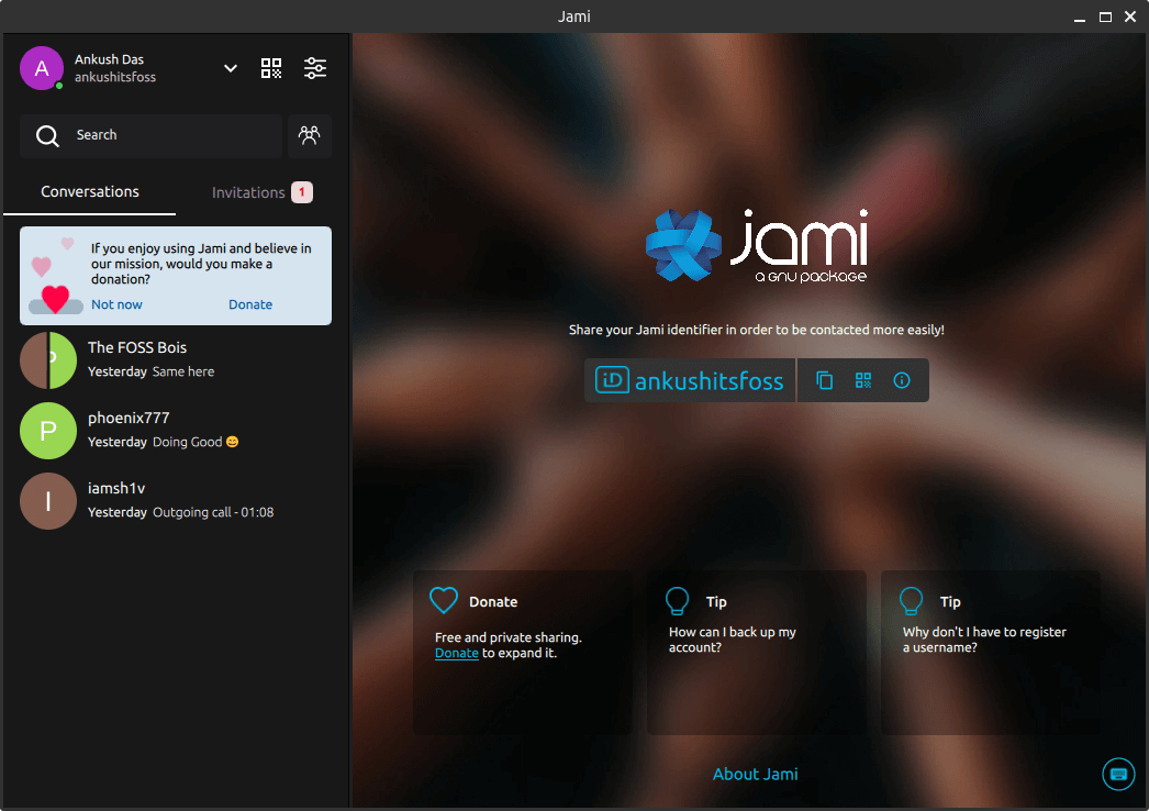 Jami：一款多功能开源分布式通讯应用