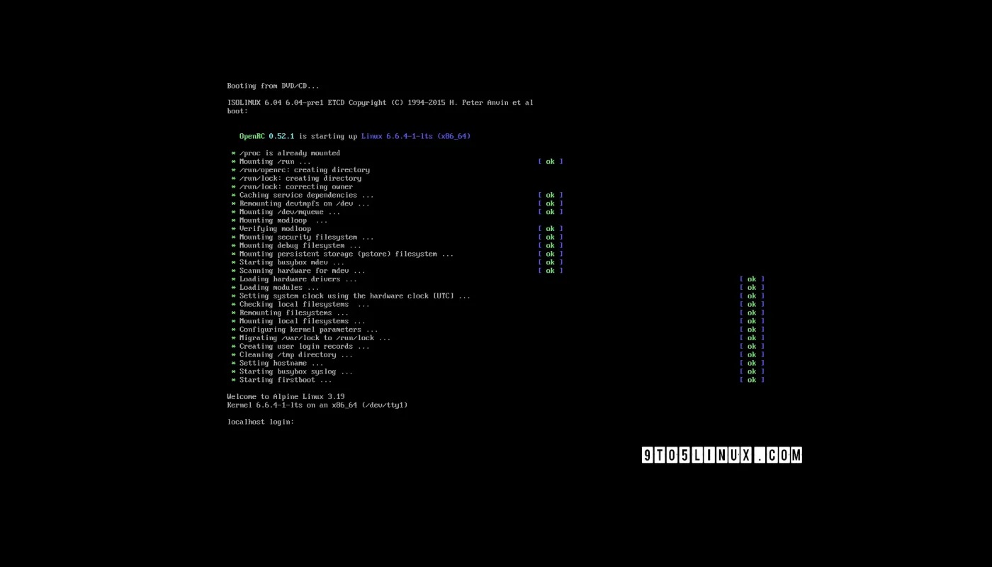 Alpine Linux 3.19 发布，支持 Linux 内核 6.6 LTS 和 Raspberry Pi 5