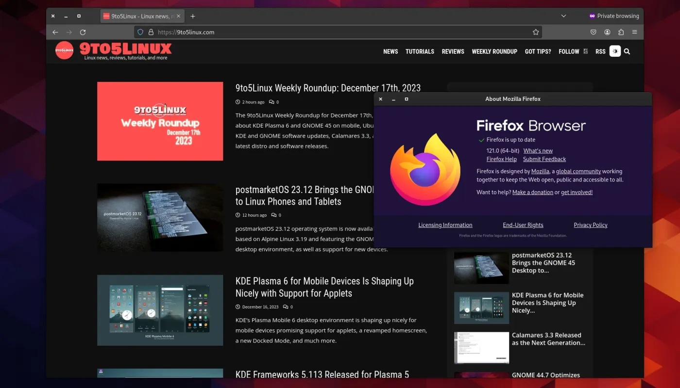 Mozilla Firefox 121 现已可供下载，新功能如下