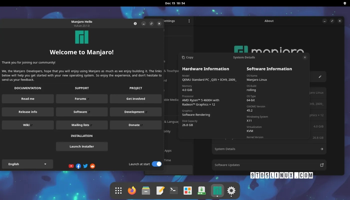 Manjaro 23.1 "Vulcan"（火神）可下载，含 GNOME 45、Linux 6.6 LTS