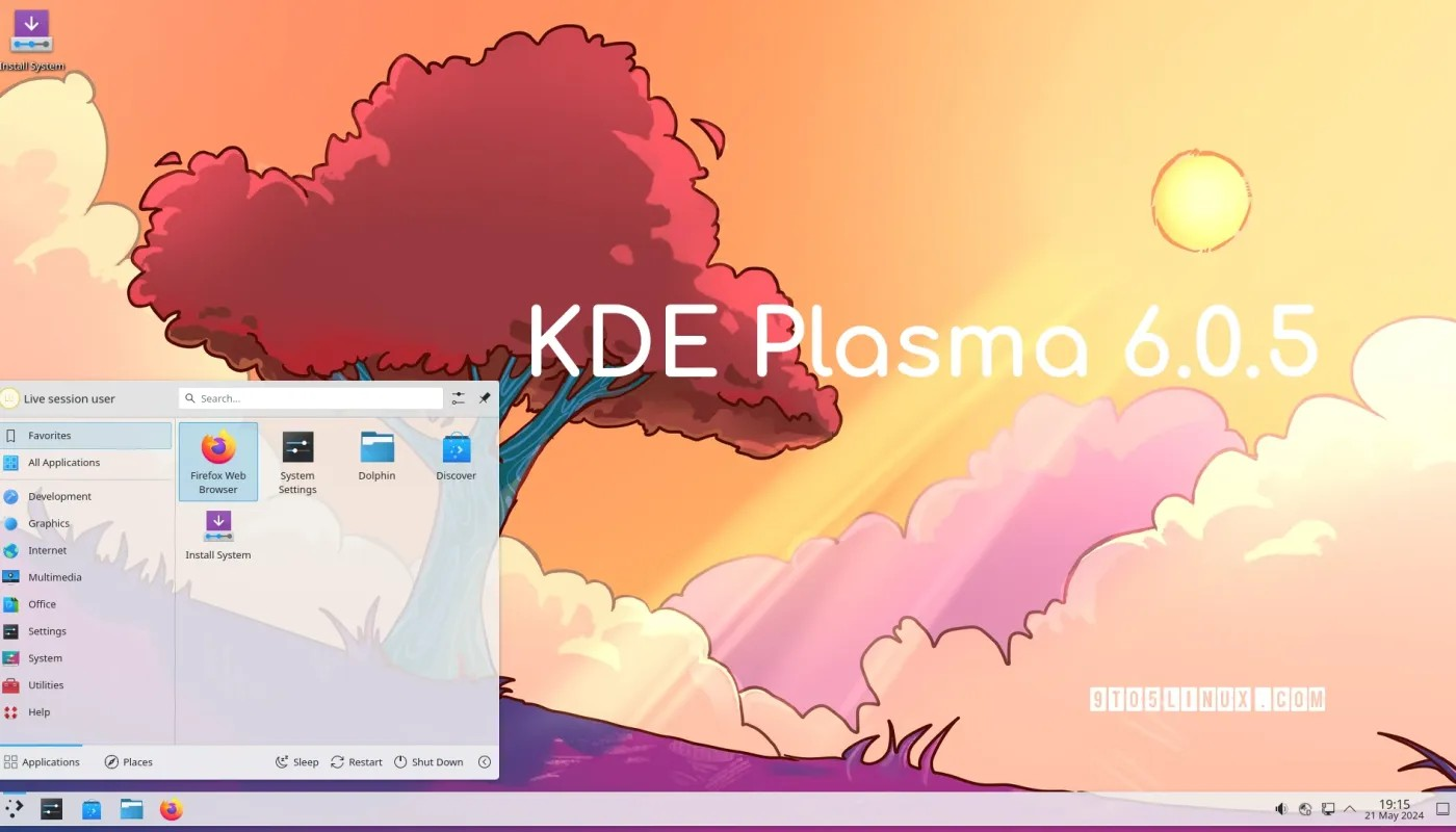 KDE Plasma 6.0.5 作为该系列的最后一个更新发布，修复了更多错误