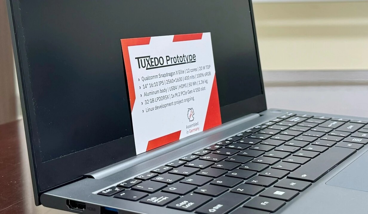 TUXEDO Computers 正在开发一款运行 KDE Plasma 的 ARM Linux 笔记本电脑