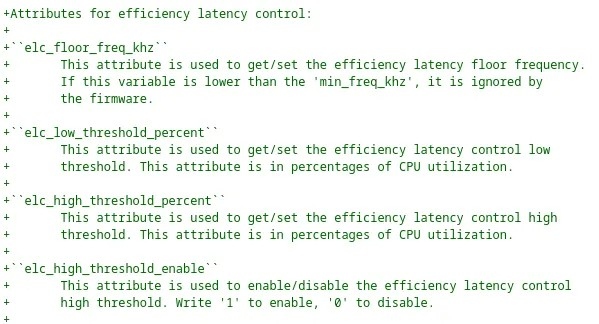 Intel Uncore Linux 驱动程序为 ELC“效率延迟控制”功能做好准备