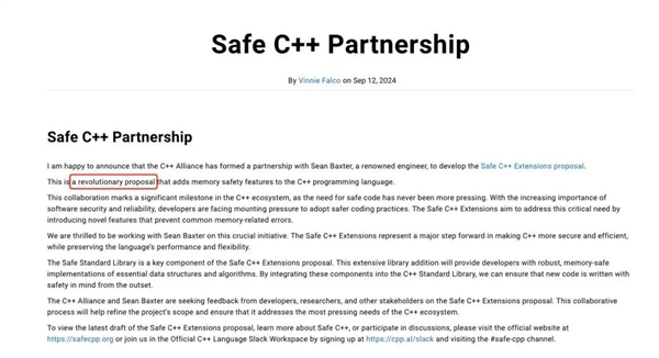 C++发布革命性提案！内存安全成标配、大量借鉴Rust