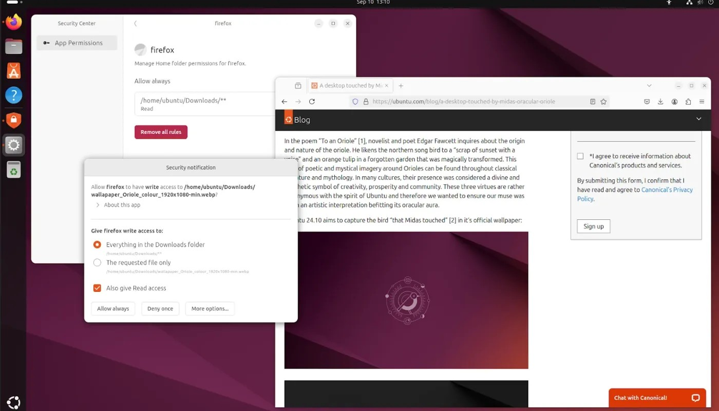 Ubuntu 24.10 将引入用户控制的权限提示