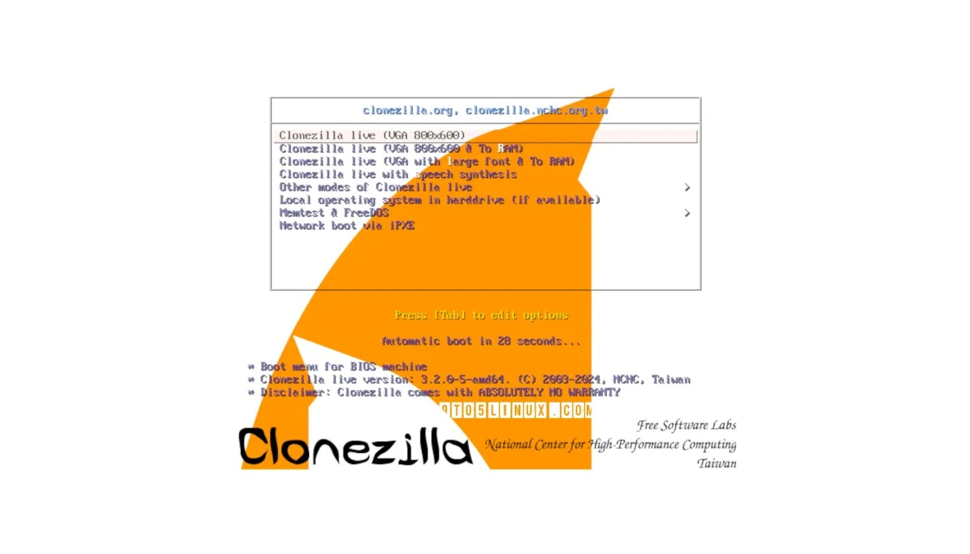 Clonezilla Live 3.2 磁盘映像/克隆工具已推出，由 Linux 内核 6.11 提供支持