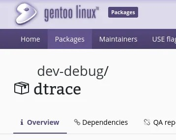 Gentoo Linux 宣布对 DTrace 2.0 支持