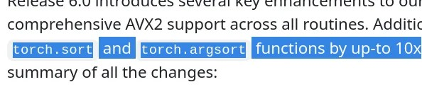 Intel 发布 x86-simd-sort 6.0 以实现快速 AVX2/AVX-512 排序，PyTorch 现在正在使用它