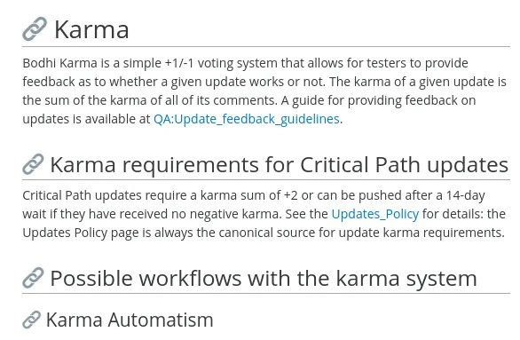 Fedora 利益相关者就其更新系统的 “Karma” 一词争论不休