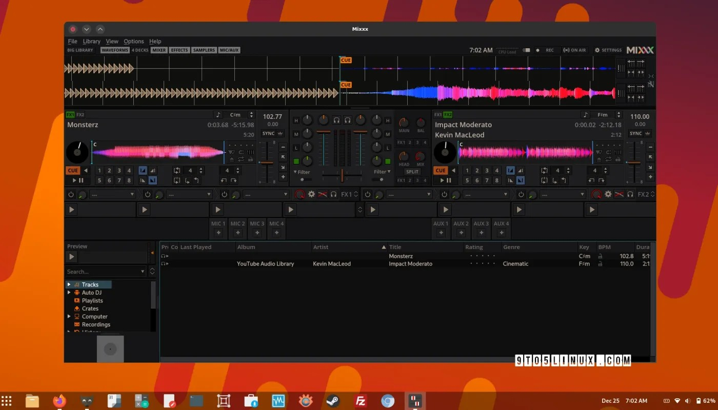 Mixxx 2.5 开源 DJ 应用程序发布，带有 Qt 6 端口，改进了控制器支持