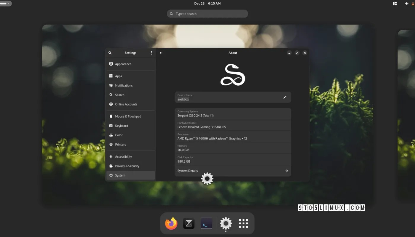 Serpent OS 进入 Alpha 版本，由 Linux 6.12 LTS 提供支持的 GNOME 和 COSMIC Spins