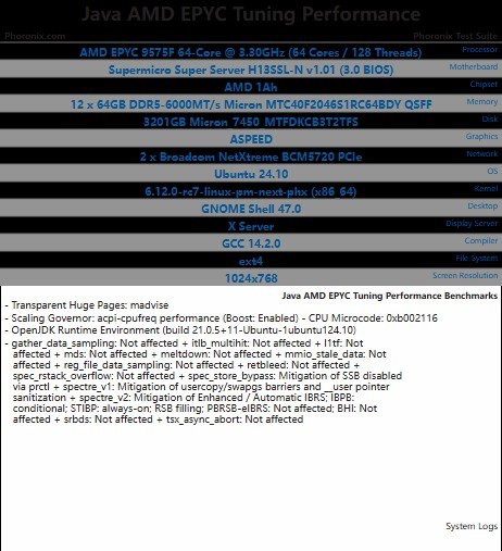 适用于AMD EPYC Turin的Java吞吐量/延迟和电源效率调整