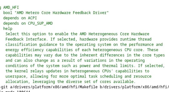 针对 Linux 内核更新的 AMD 硬件反馈接口“HFI”补丁