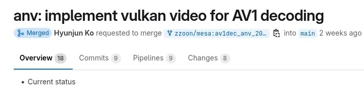 英特尔开源 Vulkan 驱动程序合并了初始 AV1 解码支持