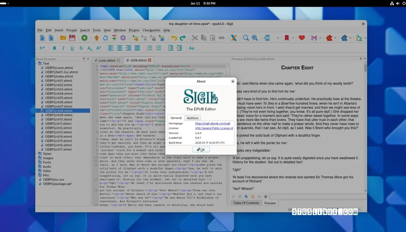 Sigil 2.4 开源 EPUB 电子书编辑器发布，包含新功能和错误修复