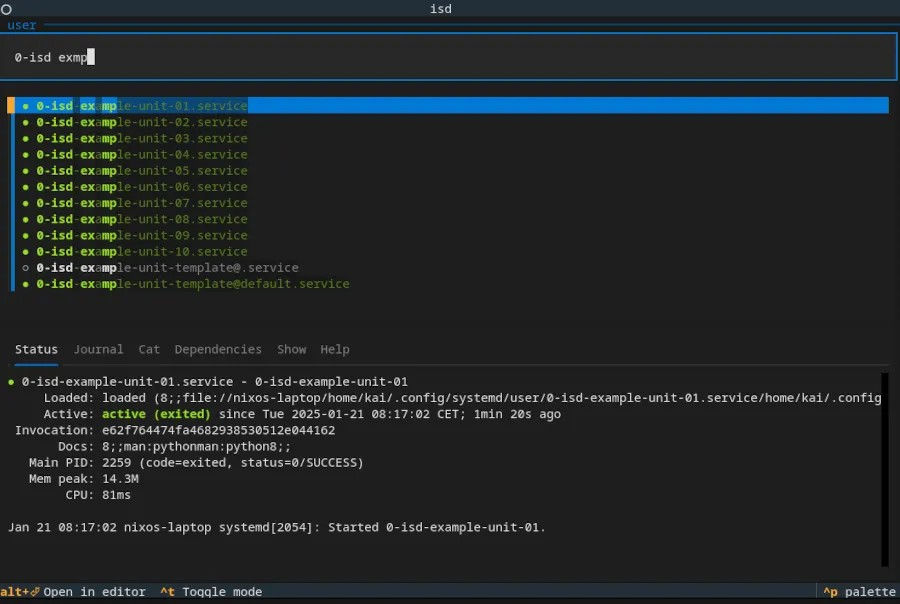 ISD：systemd 管理的新交互式方式