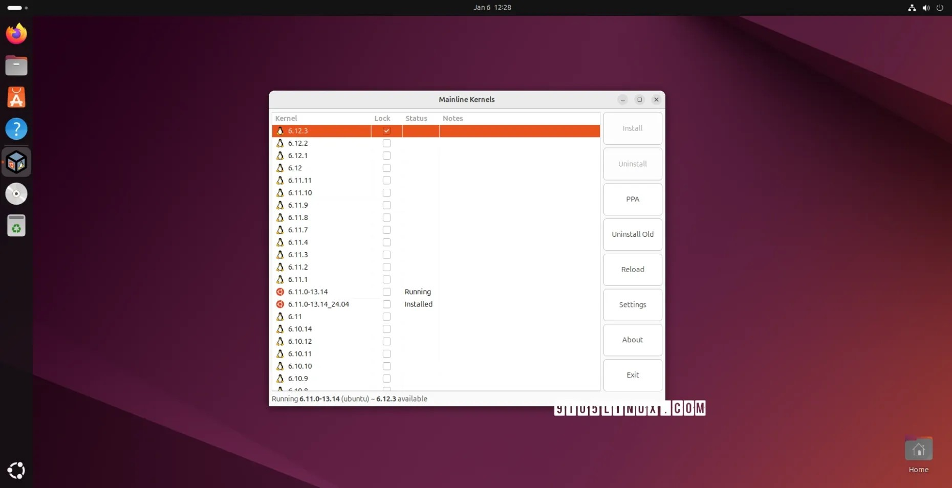 如何在 Ubuntu 24.10  和 Ubuntu 24.04  LTS上安装 Linux Kernel  6.12 LTS