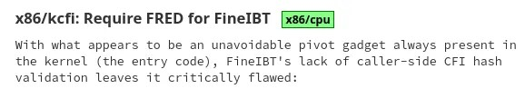 Linux 的 FineIBT 保护“存在严重缺陷”，直到 Intel CPU 出现 FRED