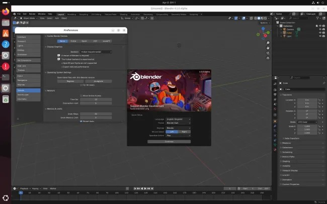 Blender 正在寻求帮助以测试其日趋成熟的 Vulkan 后端